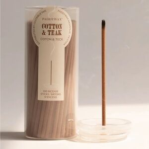 Paddywax Cotton and Teak incense sticks and burners